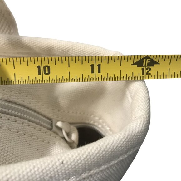 LANDS END Canvas Bag Lot 2 Small Navy & Natural Crossbody Strap - Picture 15 of 16